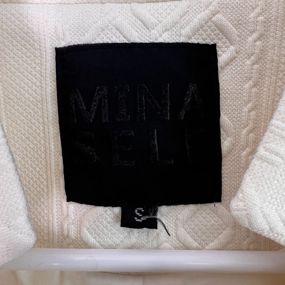 NWT Mina Self Women's Cream Structured V Neck Vest Sz S Preppy Spring Contempora - Picture 5 of 9